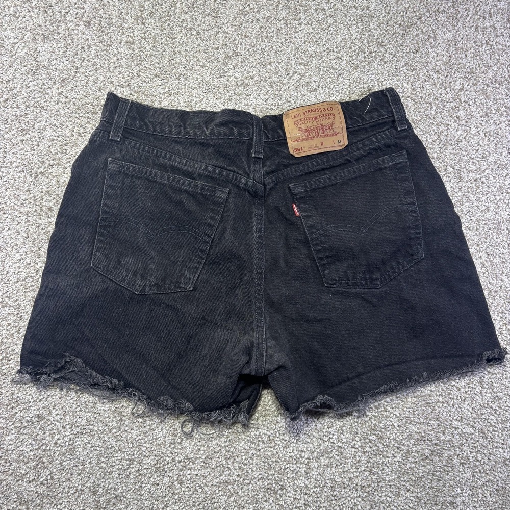 Levi's Black Jean Shorts - High Waist Cutoff